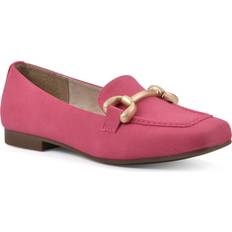 Pink - Women Loafers Cliffs by White Mountain Bestow Modern Moc-Toe Loafer Fuchsia Sueded Smooth