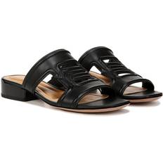 Franco Sarto Slides Franco Sarto Marina Fashion Slide Sandals Black Leather Women's Sandals Black