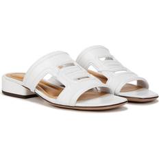 Franco Sarto Slides Franco Sarto Marina Fashion Slide Sandals White Leather Women's Sandals White