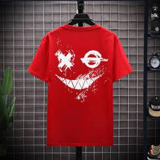 Shein Red T-shirts Shein Men Cartoon Graphic Tee