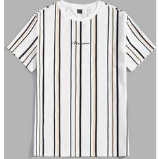 Shein Herren Oberteile Shein Men Letter Graphic Striped Tee