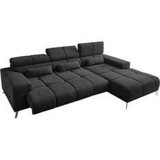 Polyester Möbel Poco Speed ​​Black Sofa 285cm 3-Sitzer