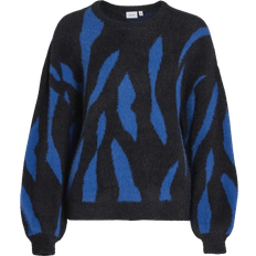 Vila Lajuli Jacquard Knitted Pullover - Black