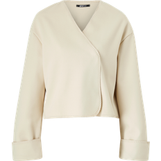 Jakker Gina Tricot Blanket Stitch Jacket - Almond Milk