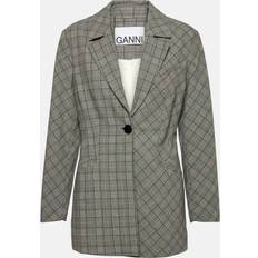 L Blazers Ganni Checked blazer grey