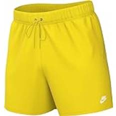 Men - Yellow Clothing Nike Club Flow Woven Shorts Men - Lightning/White