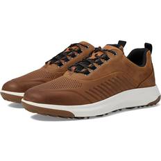 Golf Shoes Johnston & Murphy Amp; Men's Amherst Plain Toe U-Throat Golf Shoes Tan D-Width Tan D-Width