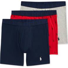 Polo Ralph Lauren Men's 3-Pk. Classic-Fit Stretch Boxer Briefs Navy, Red Aopp, Grey Pattern