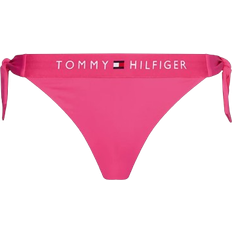 Tommy Hilfiger logo side tie cheeky bikini bottom in ultra blue