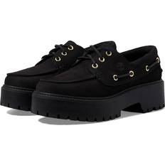 Women Boat Shoes Timberland Womens Stone Street Premium Boat Shoe Black BLACK