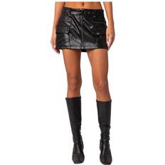  NASUN Women's Stretch Faux Leather Skirt High Waist