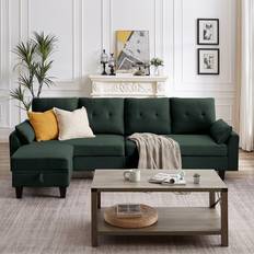 Green Sofas Bed Bath & Beyond Storage Ottoman and Side Bags Couch Green Sofa 110" 3 Seater