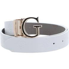 White - Women Belts Guess James 4G Logo Belt White