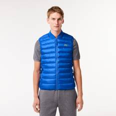 Lacoste Men Vests Lacoste Men's Water-Repellent Puffer Vest Blue