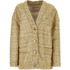 Gold - Women Cardigans Valentino Garavani Valentino Garavani Woman Gold Nylon Blend Cardigan