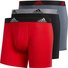 Adidas Red Men's Underwear Adidas Cotton Mens Pack Boxer Briefs, Small, Red Red