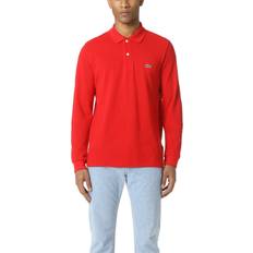 Red Polo Shirts Lacoste Men's Classic Fit Long-Sleeve L.12.12 Polo Shirt Red