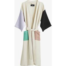 Nattøy Hay Waffle Bathrobe White Multi