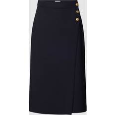 Tommy Hilfiger Dame Skjørt Tommy Hilfiger Gold Button Wrap Midi Skirt DESERT SKY UK16