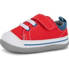 First Steps See Kai Run Stevie II First Walker Shoe for Infants, Red/Blue, Infant