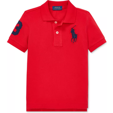 Red Polo Shirts Children's Clothing Polo Ralph Lauren Big Pony Mesh Knit Polo - Red