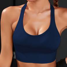 Shein Blue - Women Underwear Shein High Support Seamless Cut Out Back Sports Bra