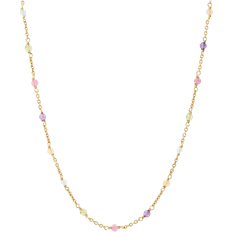 Turmalin Halskjeder Pernille Corydon Rainbow Necklace - Gold/Tourmaline/Peridot/Aquamarine/Amethyst/Calcite