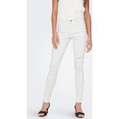 M - Weiß Jeans Only Women's ONLWAUW MID Skinny Dest DNM BJ691 Jeans, White, XSW 32L