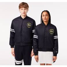 Lacoste Herren Jacken Lacoste Gepolsterte wasserfeste Bomberjacke mit Aufnäher aus den Archiven Navy Blau