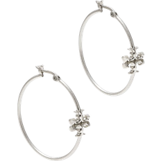 Tory Burch Small Eleanor Hoop Earring - Silver / Gold