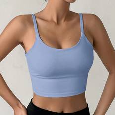 Shein Blue - Women Underwear Shein Solid Color Backless Sports Bra