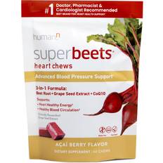 HumanN SuperBeets Heart Chews - Advanced Blood Pressure Support - Acai Berry 60