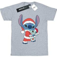 T-skjorter Disney Lilo And Stitch Stitch Christmas Cotton Boyfriend T-Shirt Grey