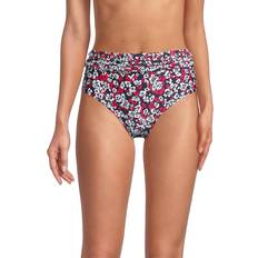 Tommy Hilfiger Women Swimwear Tommy Hilfiger Women's High-Waist Printed Bikini Bottom Sky Blue Combo