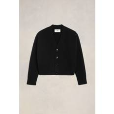 Men Cardigans Ami Paris Black Cropped Cardigan