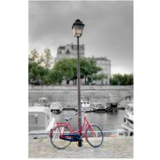 Trademark Fine Art Bicycle St Martin Canal #1 Multicolor Framed Art 12x19"