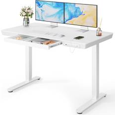 Marsail Standing White Writing Desk 61x121.9"
