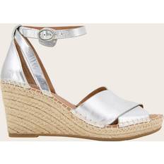 Silver Espadrilles Gentle Souls Charli Suede X-Band Espadrille Wedge Sandal in Silver, by Kenneth Cole Silver