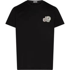 Moncler Herre Overdeler Moncler Double Logo T-Shirt Black