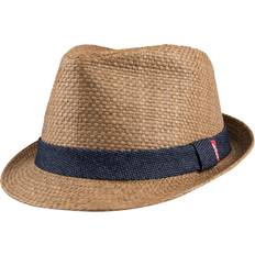 Hats Levi's Denim Band Straw Fedora Hat Navy Blue