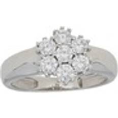 Schmuck Smart Jewel Ring Blüte, Zirkonia Steine, Silber 925 Ring 1.0 pieces