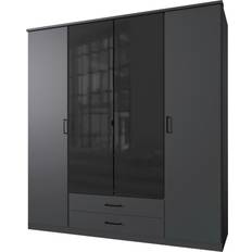 Luken - Schwarz Kleideraufbewahrung WIMEX Soest Graphite/Black Kleiderschrank 180x199cm