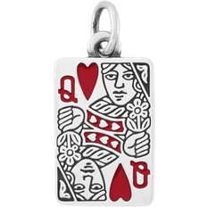 James Avery Queen of Hearts Charm - Silver/Red/Black