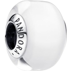 Silver - Women Charms & Pendants Pandora Mini Murano Glass Charm - Silver/White