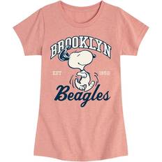 Hybrid Apparel Kid's Peanuts Brooklyn Beagles Graphic T-shirt - Desert Pink