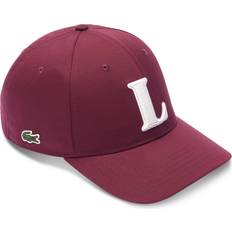 Lacoste Red Headgear Lacoste Unisex 3D Embroidered Cotton Twill Baseball Cap Red