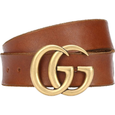 Gucci Women Accessories Gucci Double G Buckle Belt - Brown