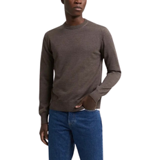 ASKET The Merino Sweater - Brown Melange