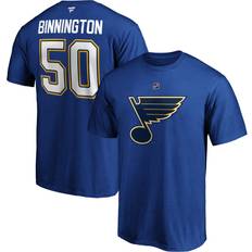 Fanatics Sports Fan Apparel Fanatics NHL Men's St. Louis Blues Jordan Binnington #50 Royal Player T-Shirt, Medium, Blue