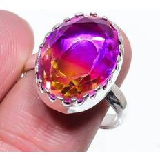 Bi-Color Handmade Ring - Silver/Multicolour